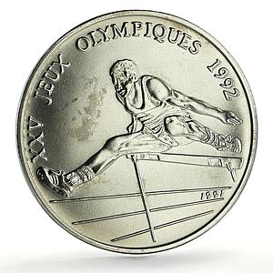 Congo 100 francs Barcelona Summer Olympic Games Hurdling CuNi coin 1991
