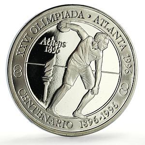 Peru 20 soles Atlanta Olympic Games Discus Thrower Piefort silver coin 1996
