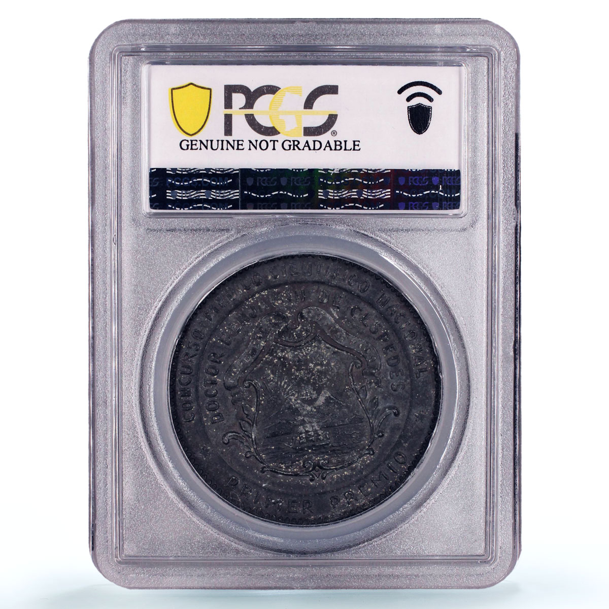 Costa Rica National Medical Contest First Prize AU Details PCGS lead medal 1899