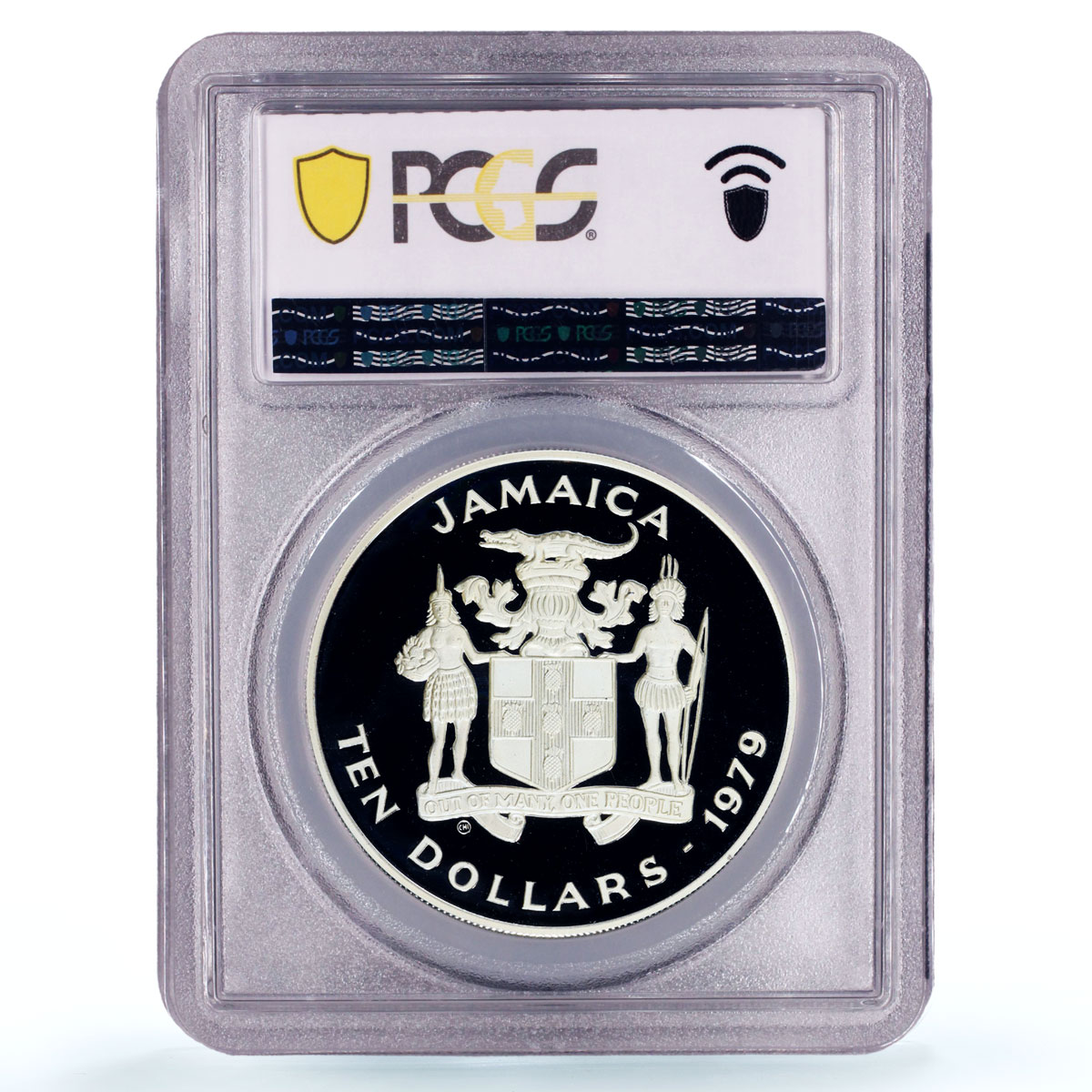 Jamaica 10 JMD UNICEF Save the Children Child Year Piefort PR68 PCGS coin 1979