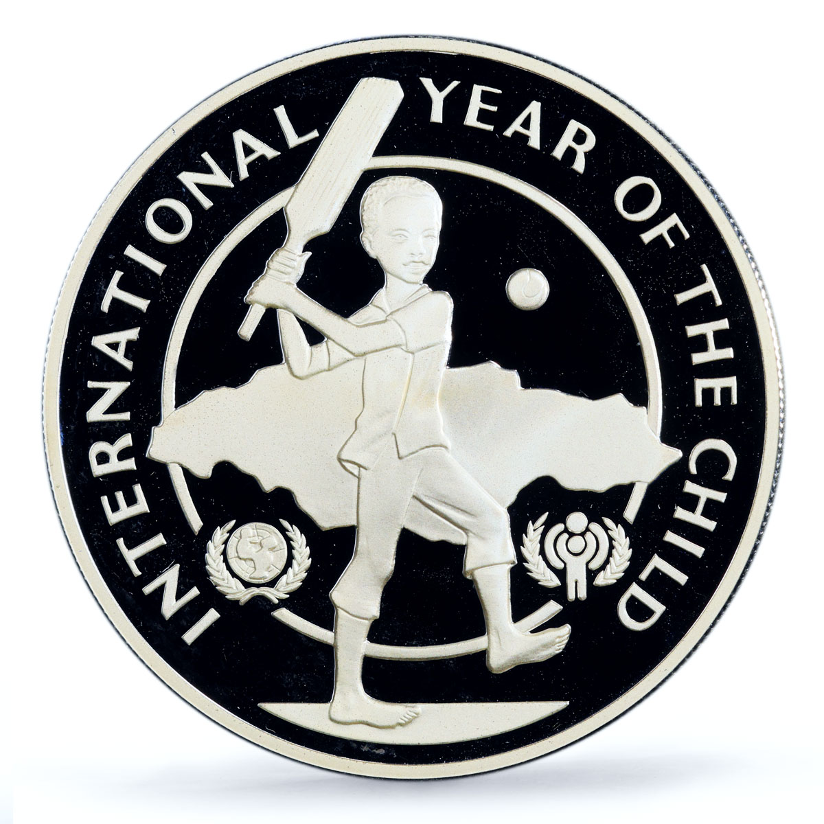 Jamaica 10 JMD UNICEF Save the Children Child Year Piefort PR68 PCGS coin 1979