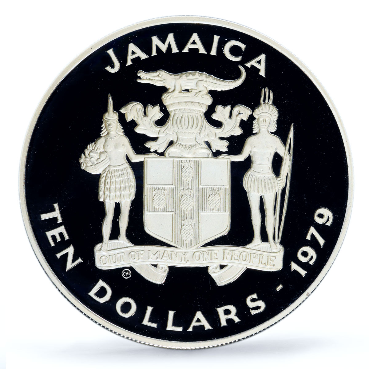 Jamaica 10 JMD UNICEF Save the Children Child Year Piefort PR68 PCGS coin 1979