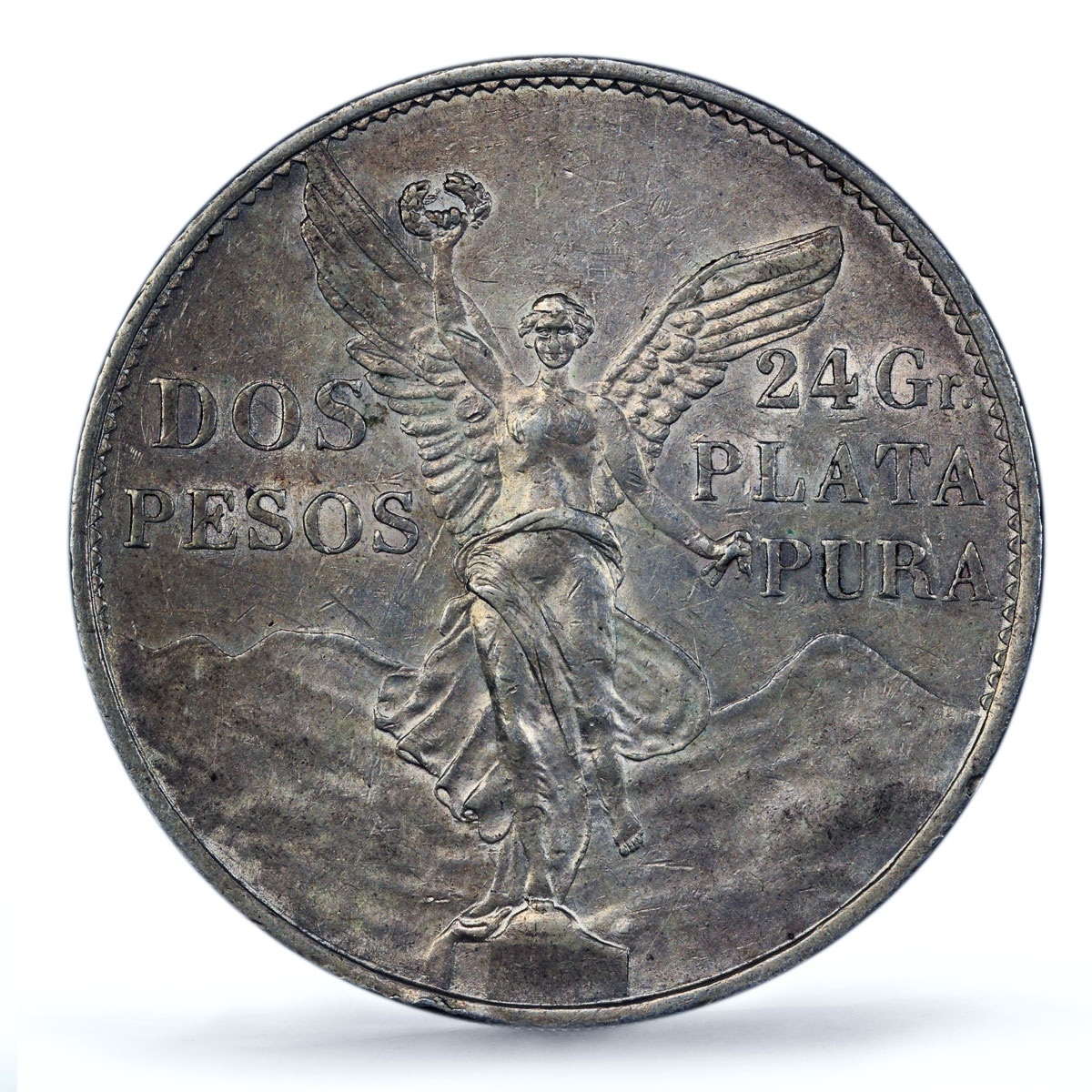 Mexico 2 pesos Independence Centennial Libertad AU53 PCGS silver coin 1921