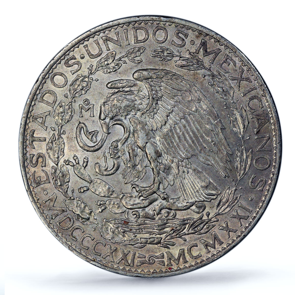 Mexico 2 pesos Independence Centennial Libertad AU53 PCGS silver coin 1921