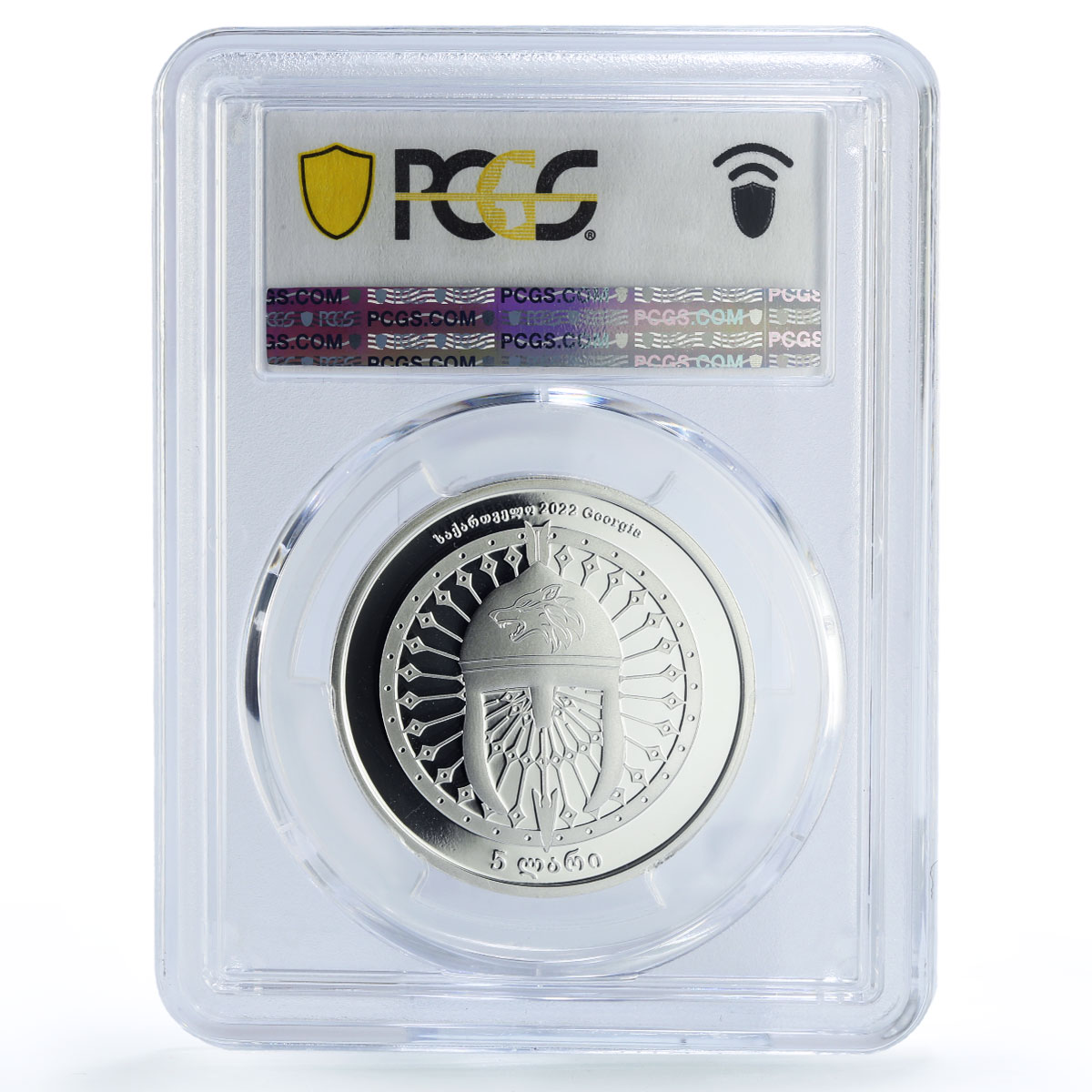 Georgia 5 lari Monarchs King King Vakhtang Gorgasali PR69 PCGS silver coin 2022