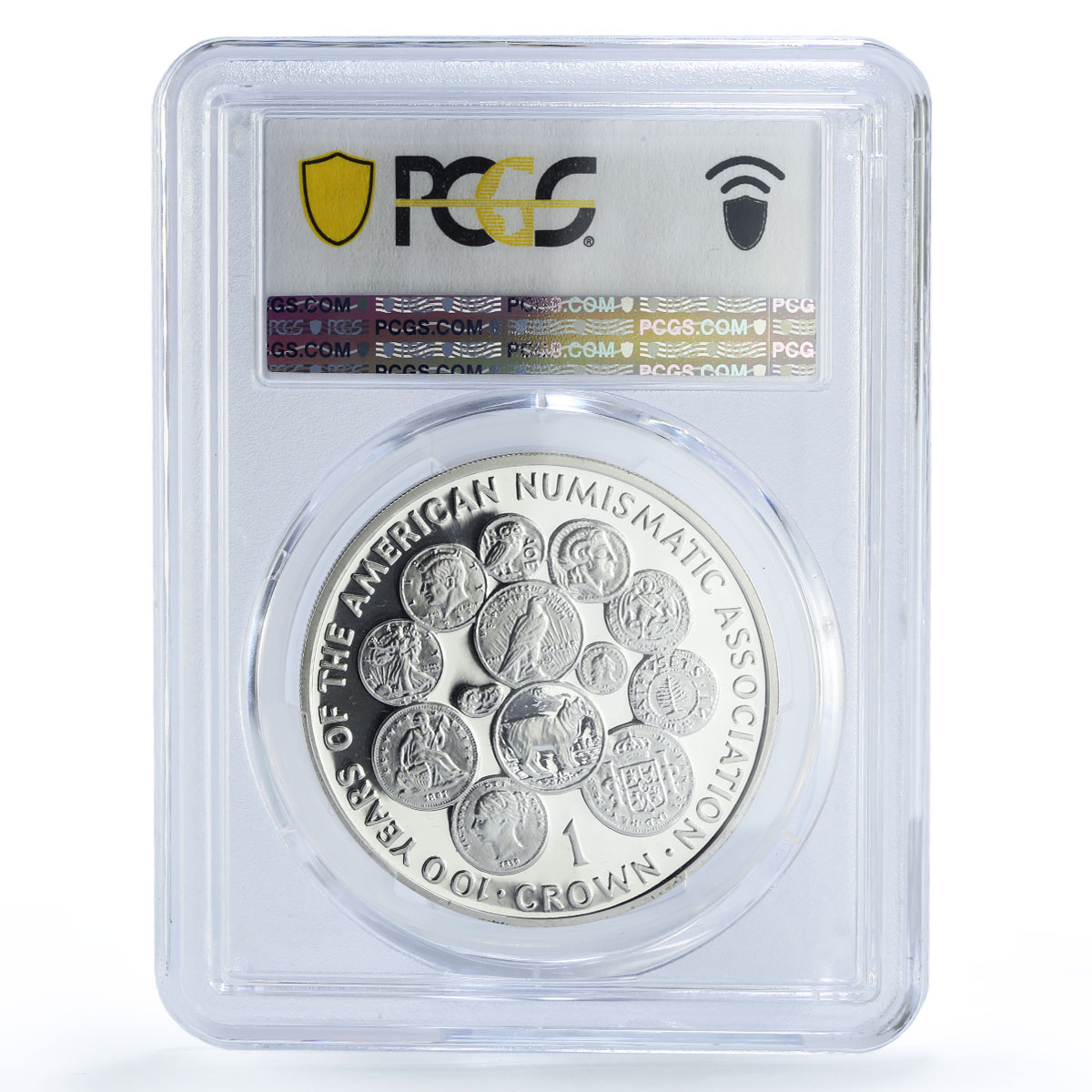 Isle of Man crown ANA American Numismatic Association PR67 PCGS silver coin 1991