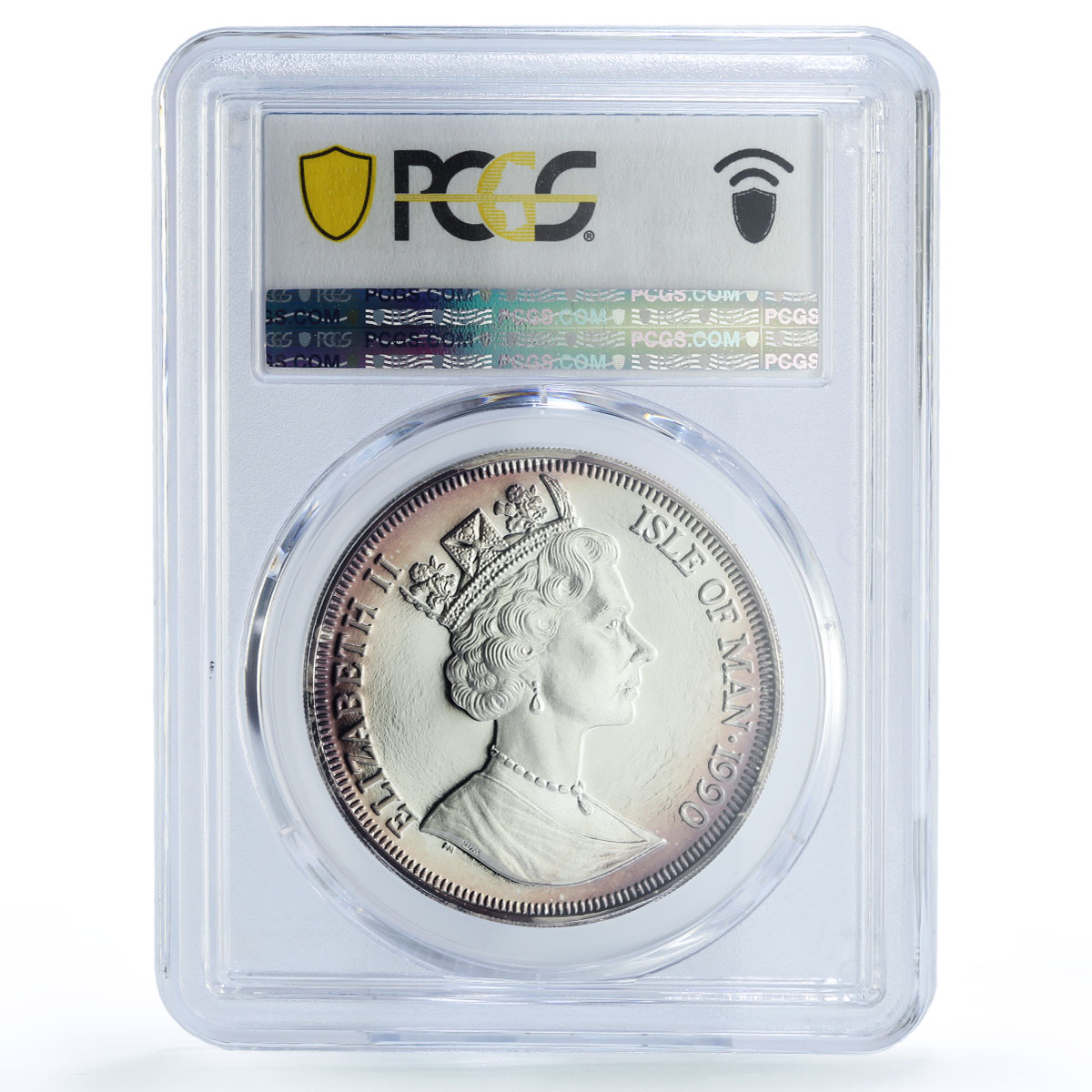 Isle of Man 1 crown Cat Crowns New York Alley PR67 PCGS silver coin 1990