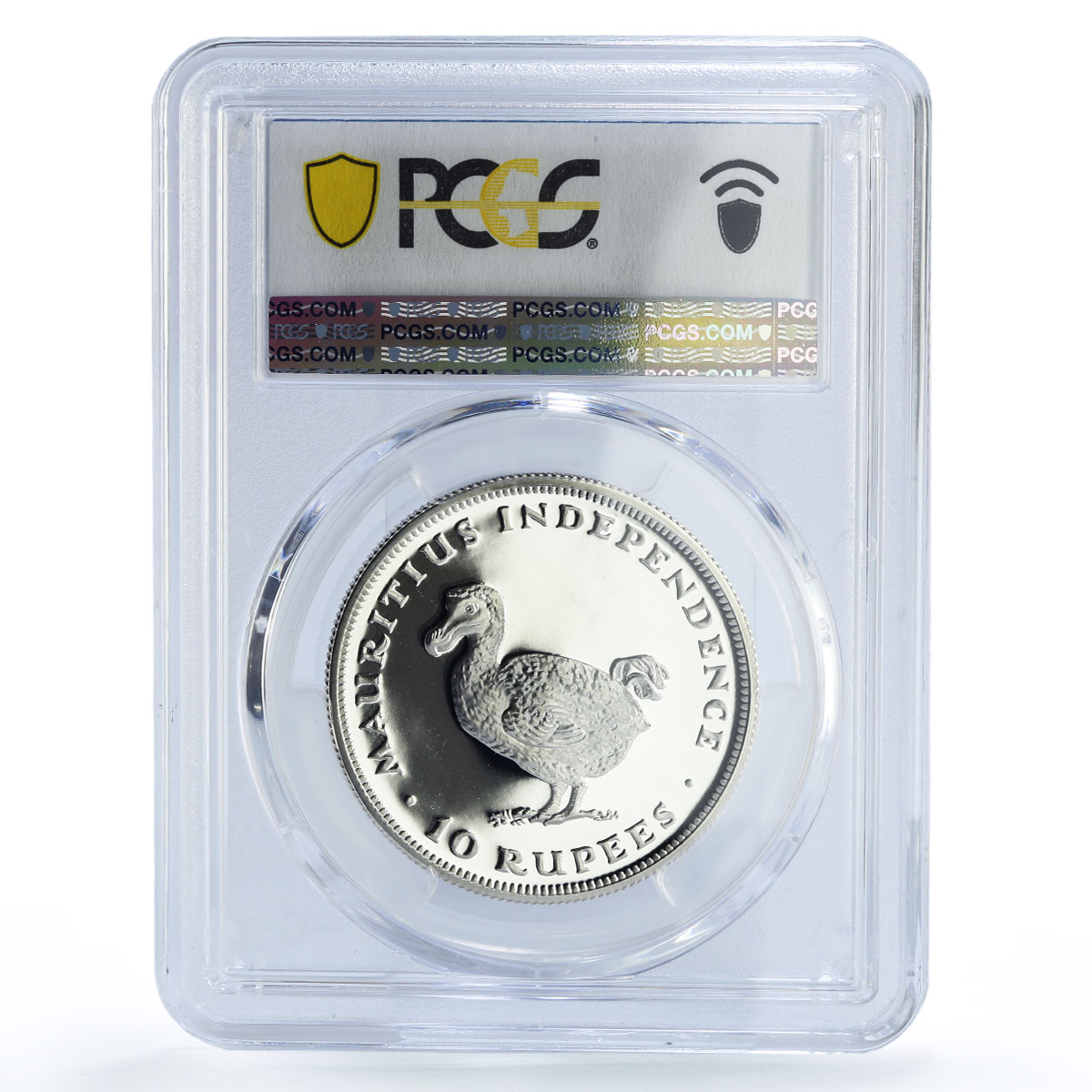 Mauritius 10 rupees Independence Dodo Bird KM-38a PR65 PCGS silver coin 1971 Mauritius 10 rupees Independence Dodo Bird KM-38a PR65 PCGS silver coin 1971