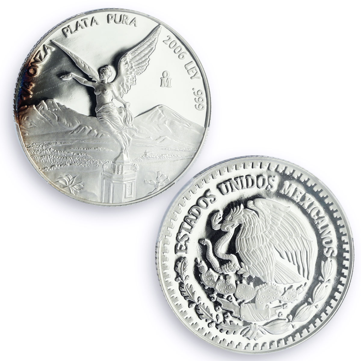Mexico 1/4 onza Libertad Angel of Independence PR68 PCGS silver coin 2006