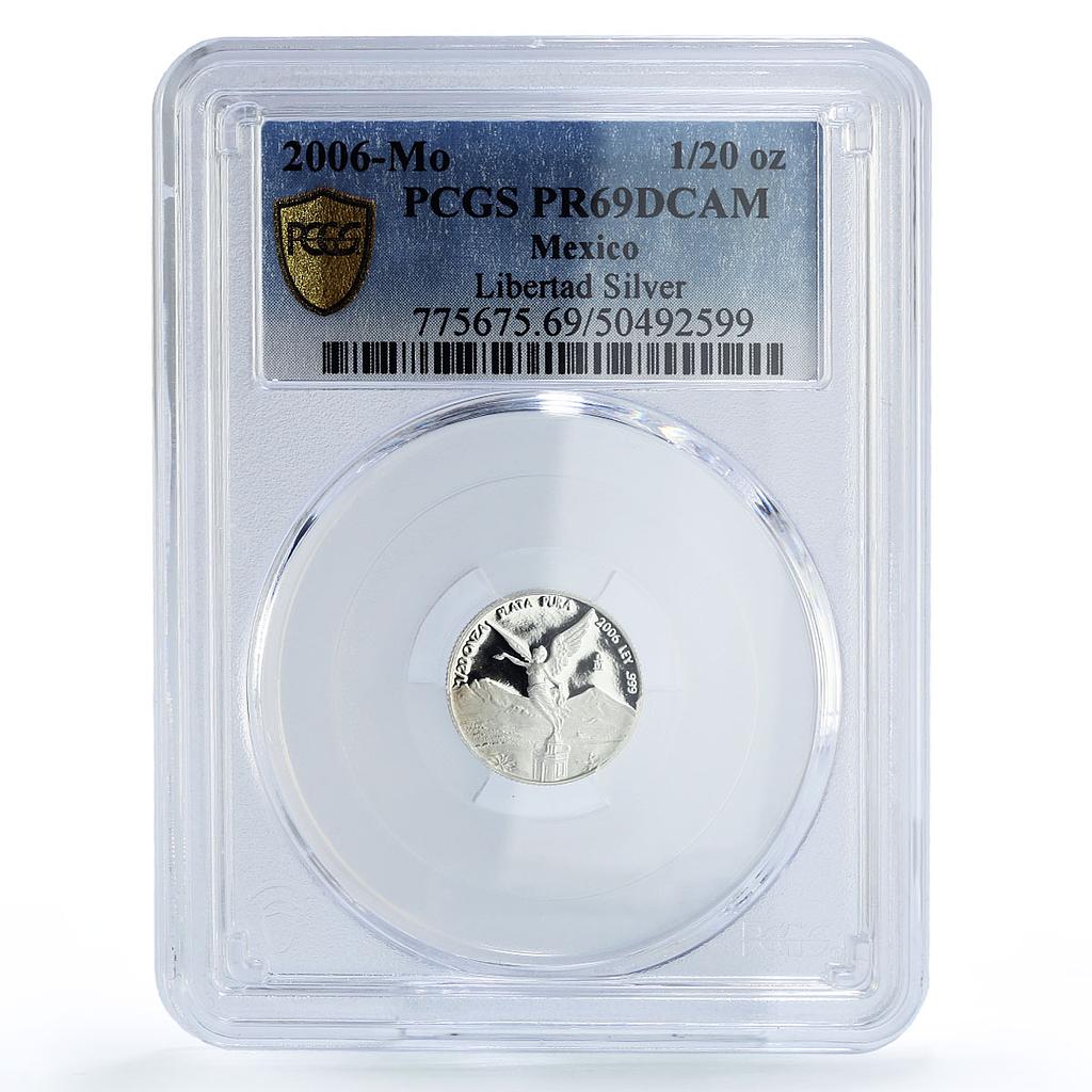 Mexico 1/20 onza Libertad Angel of Independence PR69 PCGS silver coin 2006