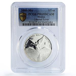 Mexico 1/2 onza Libertad Angel of Independence PR69 PCGS silver coin 2006