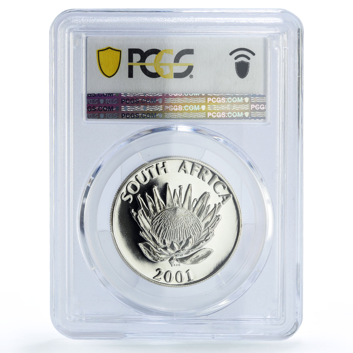 South Africa 1 rand Tourism Industry Train Railways PR69 PCGS silver coin 2001