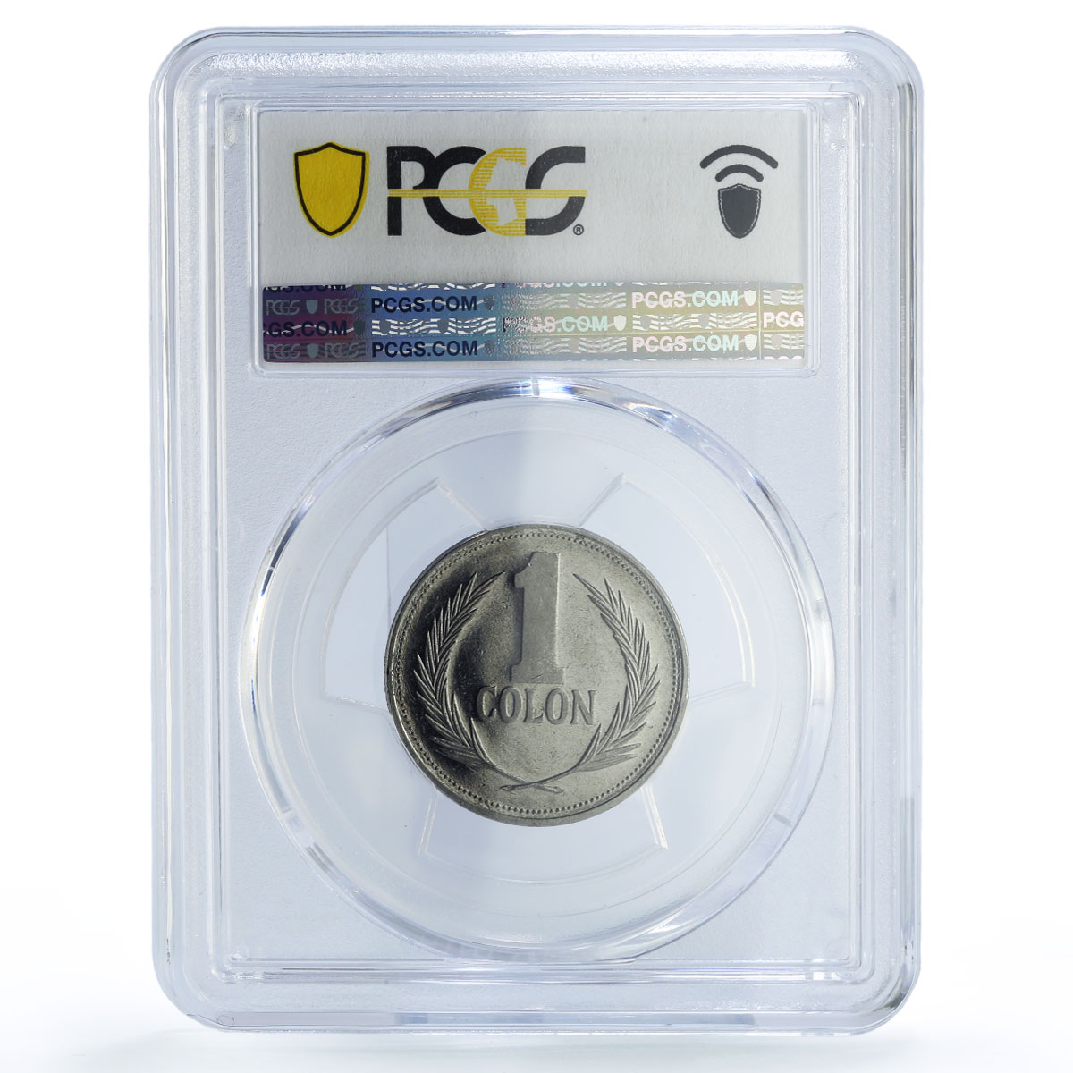 El Salvador 1 colon Republic Coinage Columbus KM-156 PR63 PCGS steel coin 1988