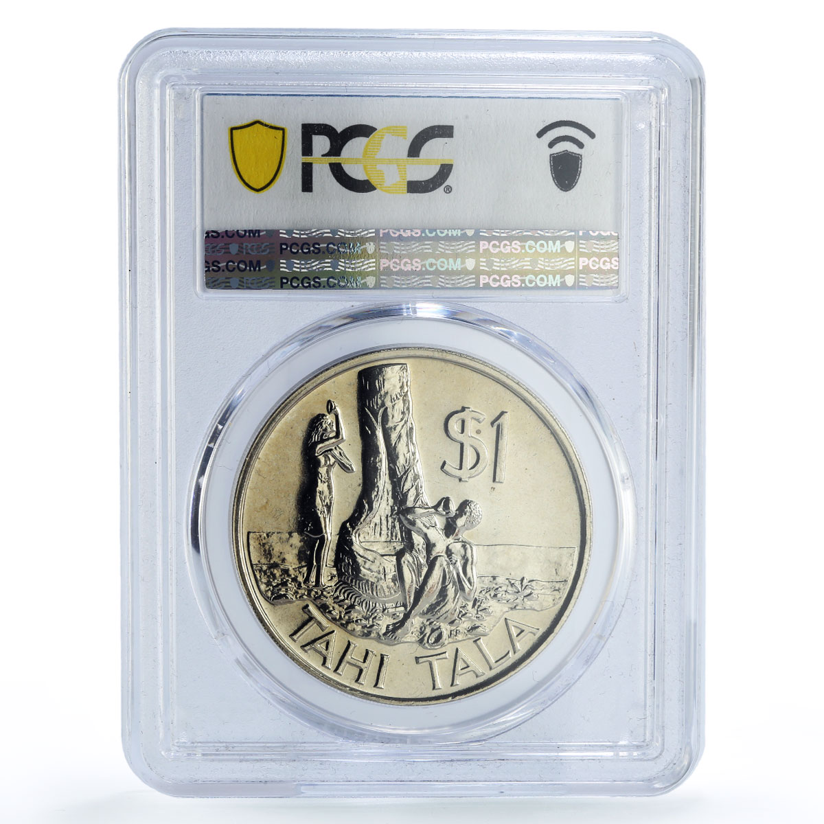 Tokelau 1 tala People on the Beach KM-6 MS67 PCGS CuNi coin 1983
