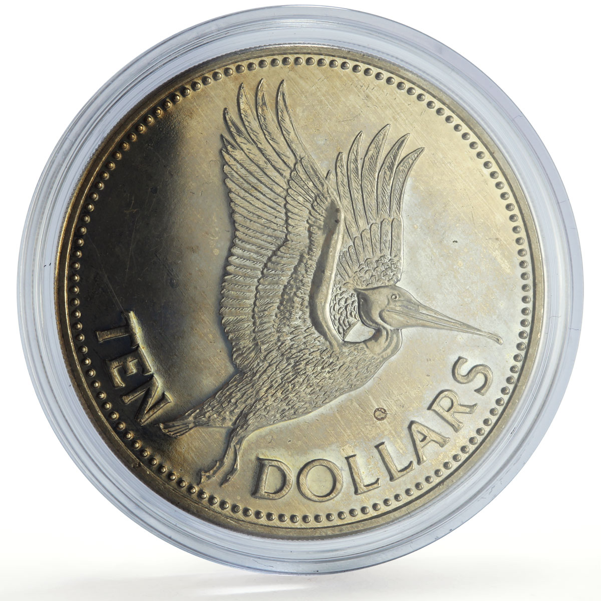 Barbados 10 dollars Summer Olympic Games Pelican Bird KM-36 CuNi coin 1983