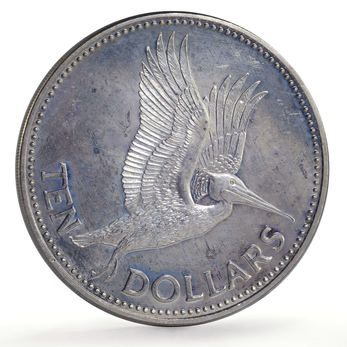 Barbados 10 dollars Summer Olympic Games Pelican Bird KM-36 CuNi coin 1983