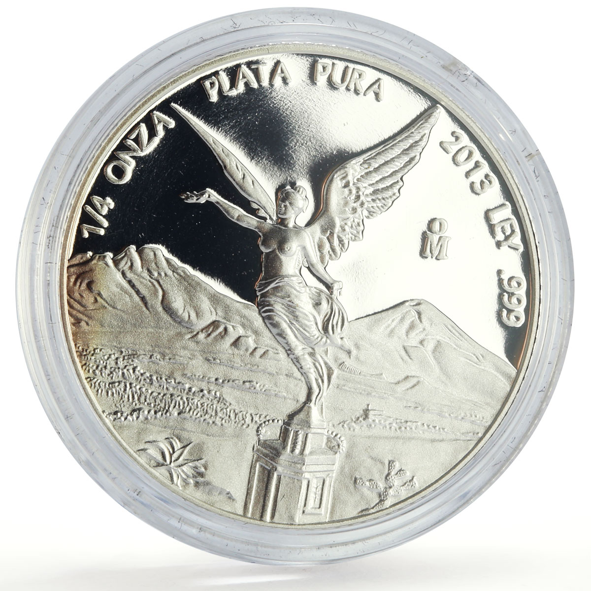 Mexico 1/4 onza Libertad Angel of Independence proof silver coin 2013