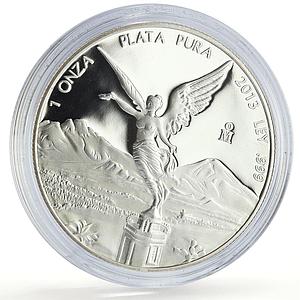 Mexico 1 onza Libertad Angel of Independence proof silver coin 2013