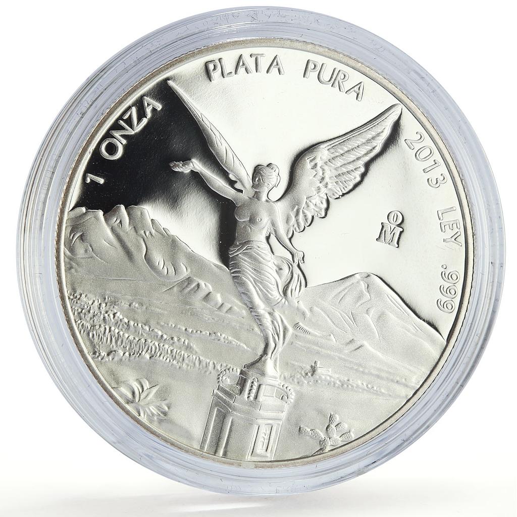 Mexico 1 onza Libertad Angel of Independence proof silver coin 2013