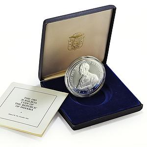 Panama 20 balboas Simon Bolivar 200th Birth Politics proof silver coin 1983