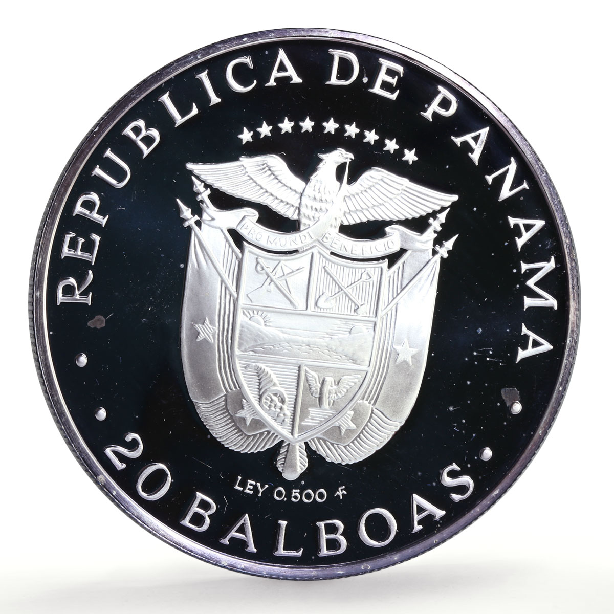 Panama 20 balboas Simon Bolivar 200th Birth Politics proof silver coin 1983