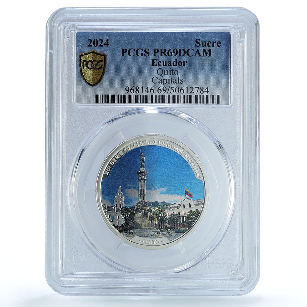 Ecuador 1 sucre Ibero-American Capitals Quito PR69 PCGS silver coin 2024 Ecuador 1 sucre Ibero-American Capitals Quito PR69 PCGS silver coin 2024