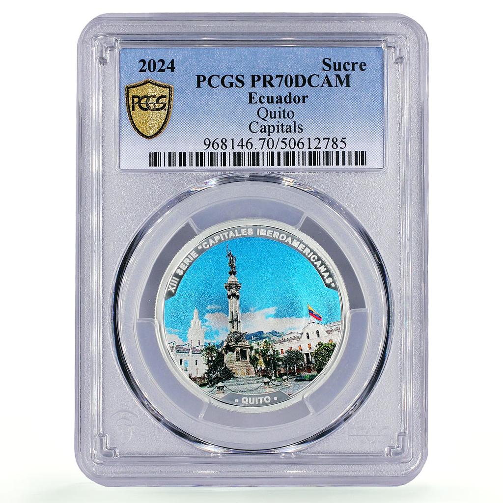 Ecuador 1 sucre Ibero-American Capitals Quito PR70 PCGS silver coin 2024