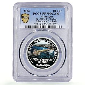 Nicaragua 10 cordobas Ibero-American Capitals Managua PR70 PCGS silver coin 2024