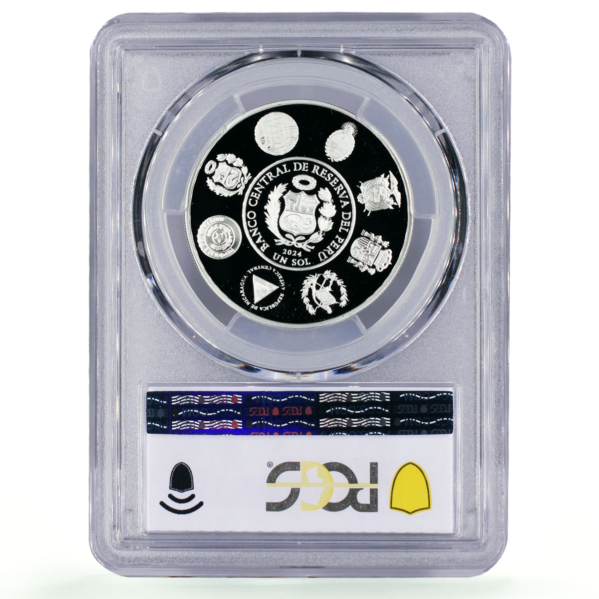 Peru 1 sol Ibero-American Capitals Lima Fame Fountain PR70 PCGS silver coin 2024