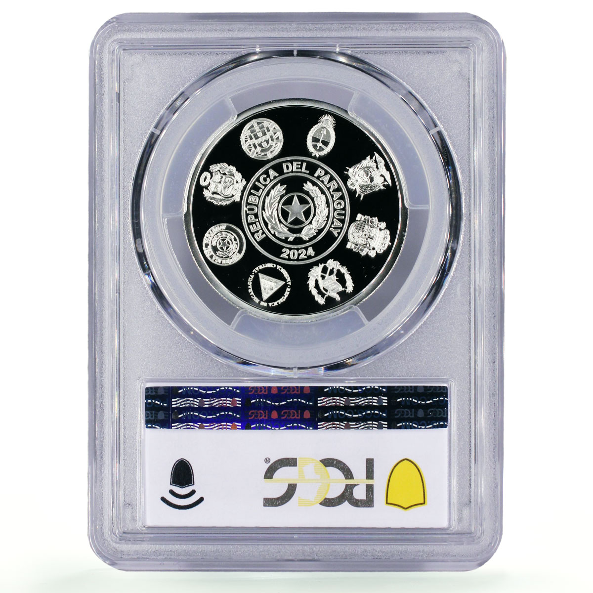 Paraguay 1 guarani Ibero-American Capitals Concepcion PR69 PCGS silver coin 2024
