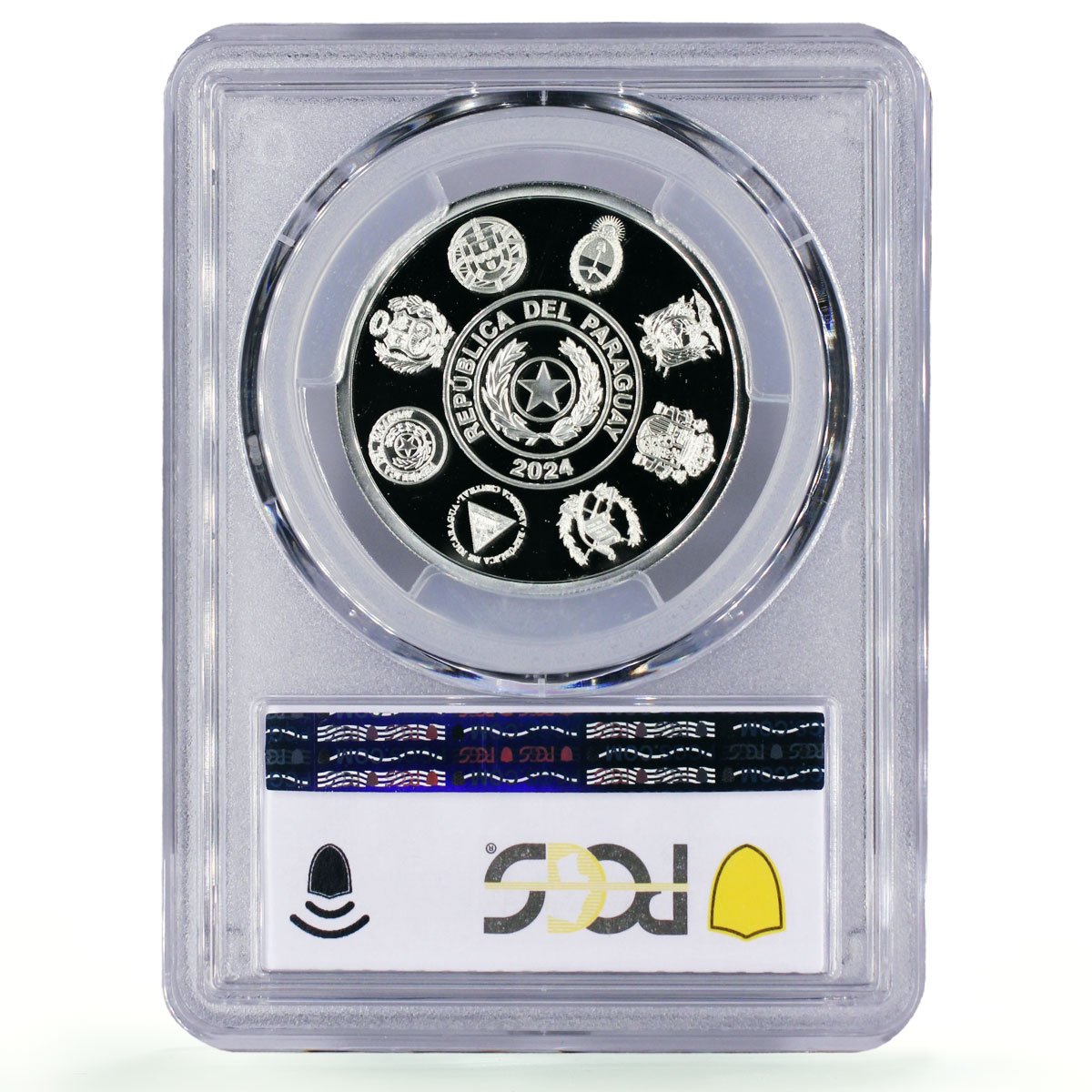 Paraguay 1 guarani Ibero-American Capitals Concepcion PR70 PCGS silver coin 2024