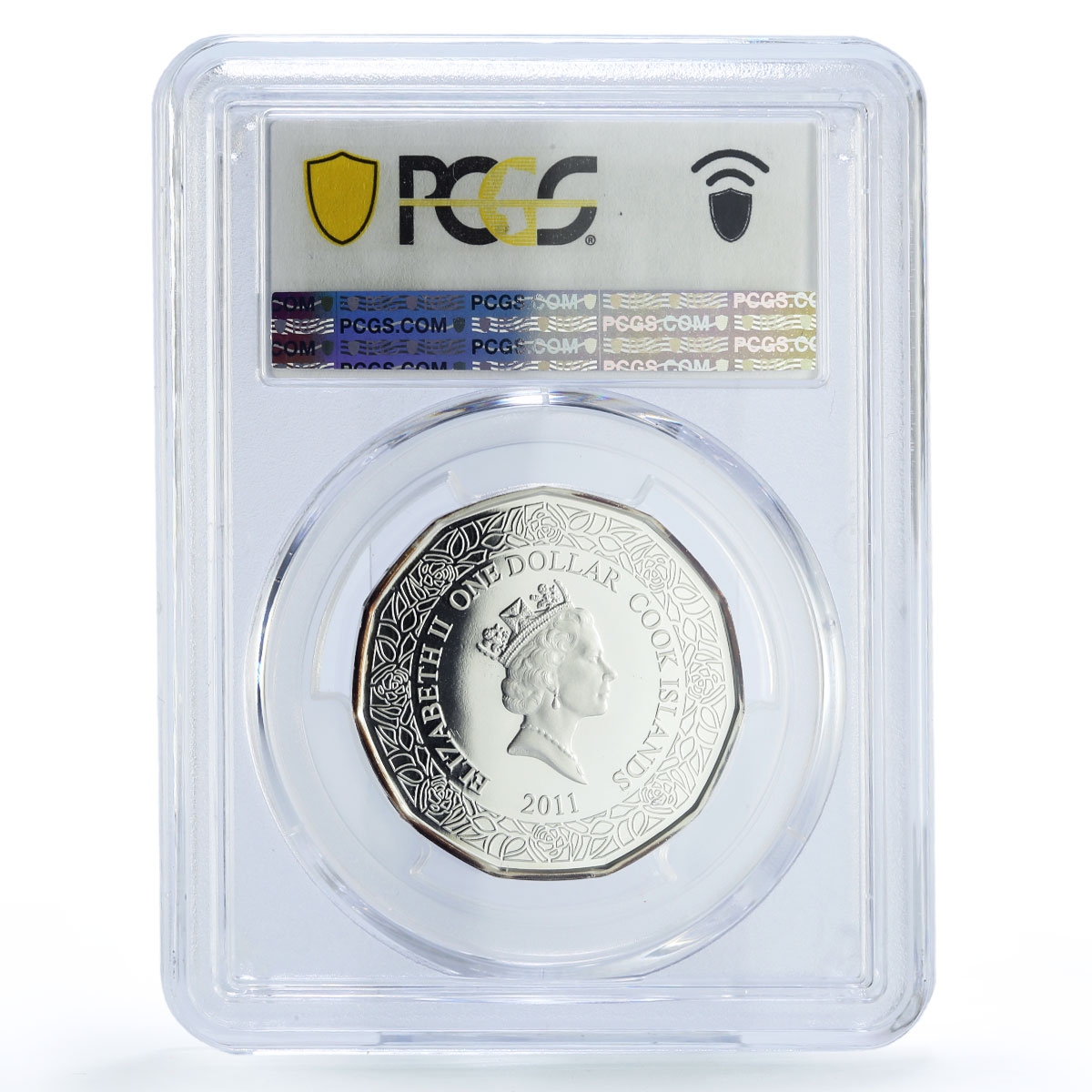 Cook Islands 1 dollar Love Gift Say It Roses Flowers PR68 PCGS silver coin 2011