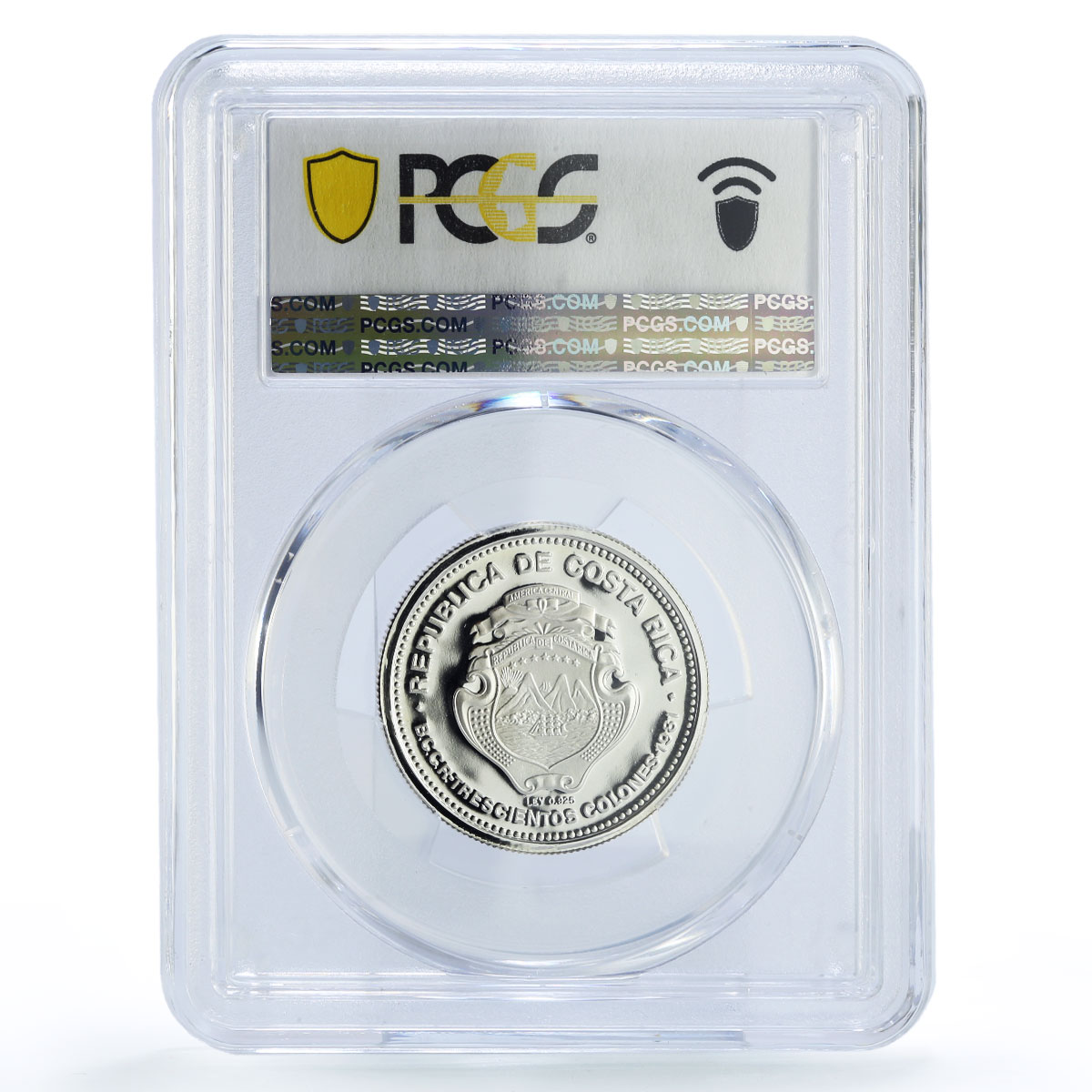 Costa Rica 300 colones Alajuela Founding Jose Ramirez PR68 PCGS silver coin 1981