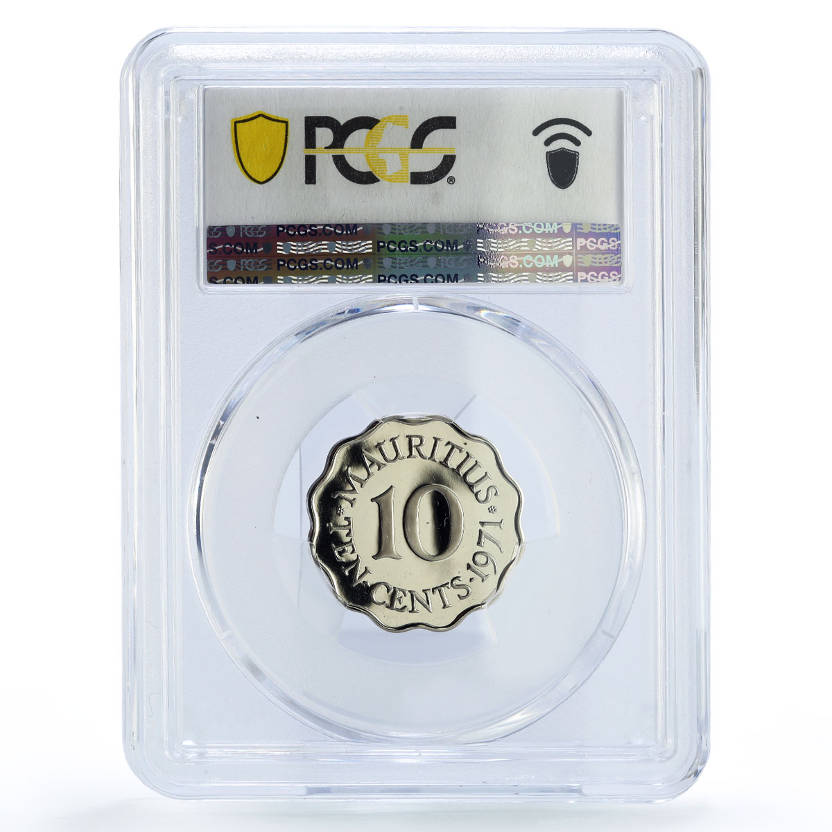 Mauritius 10 cents Republic Coinage Queen Elizabeth PR69 PCGS CuNi coin 1971