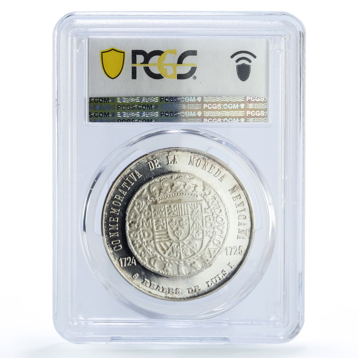 Mexico Numismatic Society Luis I 8 Reales SP68 PCGS silver token medal coin 1971