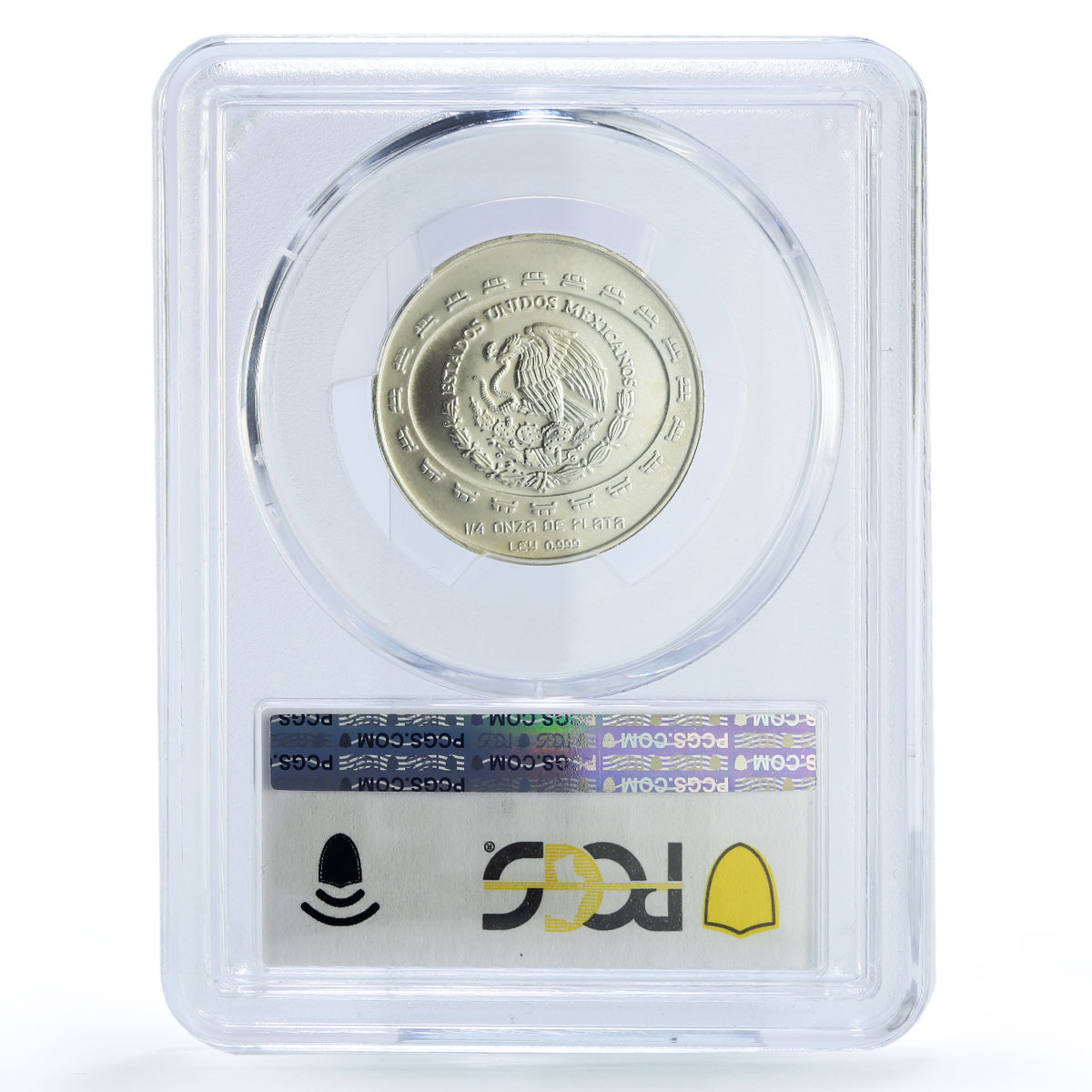Mexico 1 peso Precolombina Disco Muerte Death Disc MS67 PCGS silver coin 1998