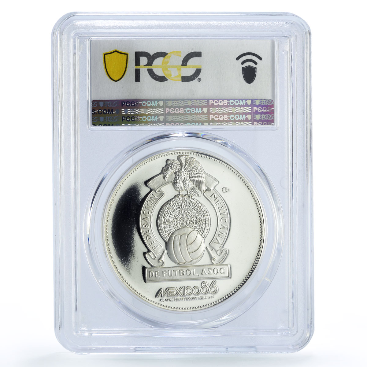 Mexico Football World Cup FIFA 1986 German Mint SP69 PCGS silver medal 1984