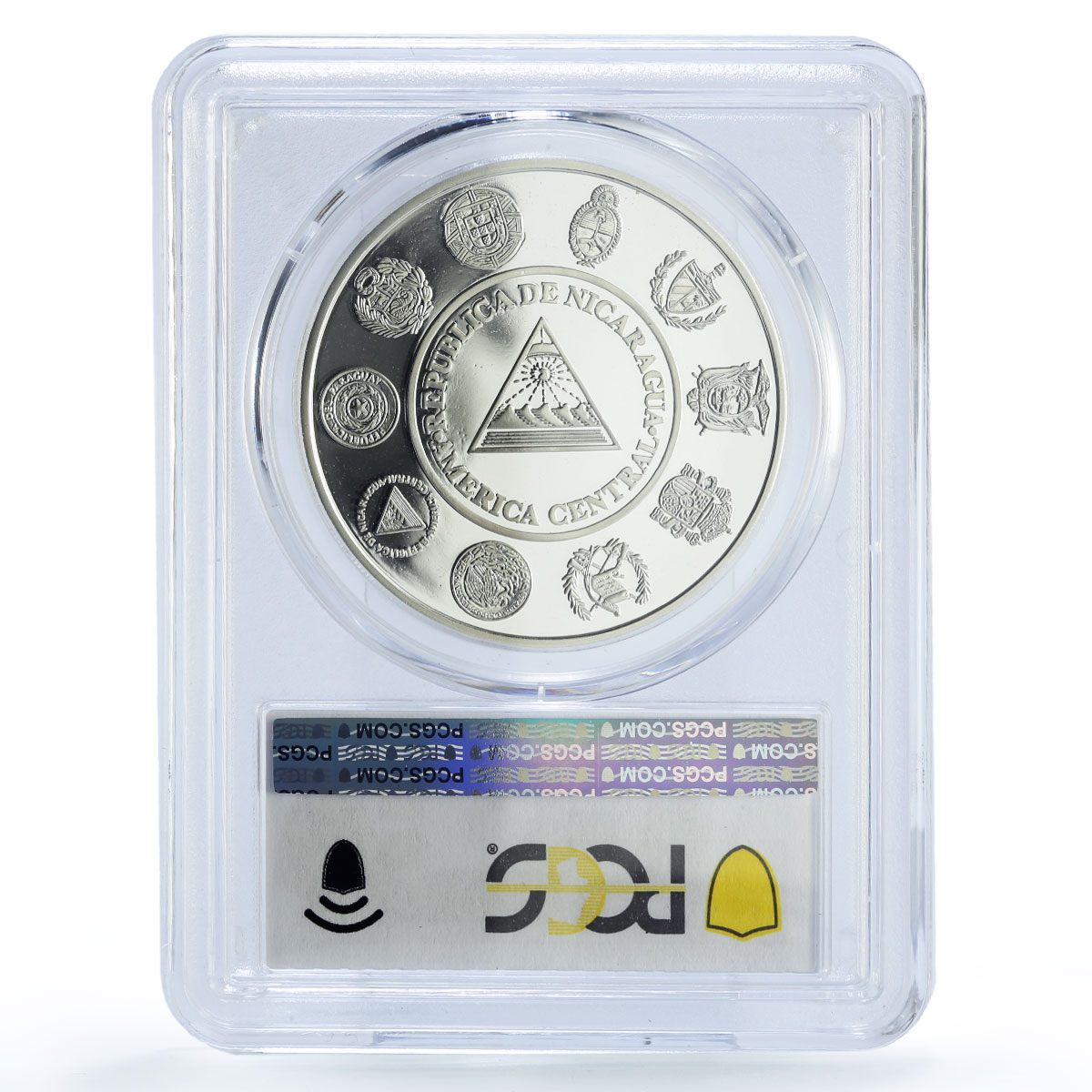 Nicaragua 10 cordobas Ibero-American Bordering Islets Ship PR70 PCGS coin 2002