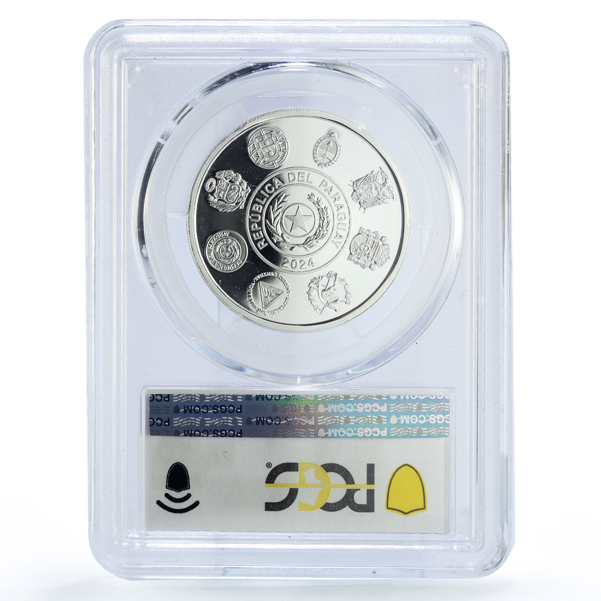 Paraguay 1 guarani Ibero-American Capitals Concepcion PR68 PCGS silver coin 2024
