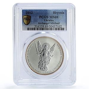 Ukraine 1 hryvnia Archangel Michael Archistratus MS69 PCGS silver coin 2012