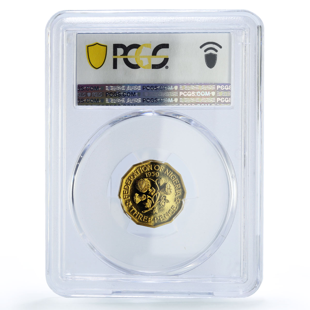 Nigeria 3 pence Federation Coinage Queen Elizabeth PR66 PCGS bronze coin 1959