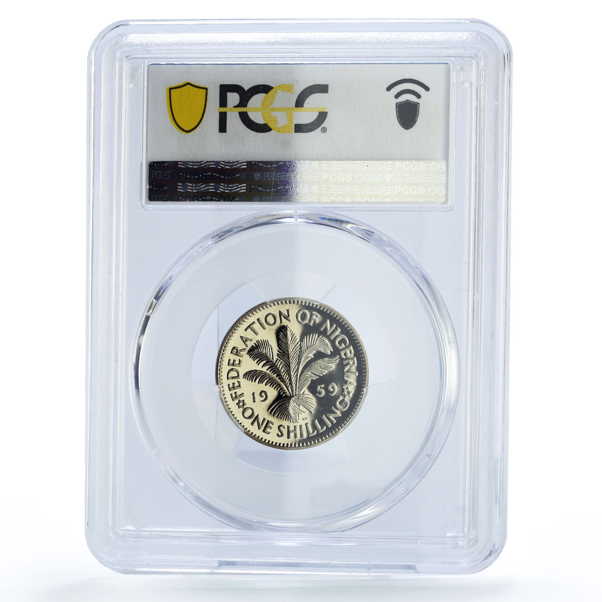 Nigeria 1 shilling Federation Coinage Queen Elizabeth PR65 PCGS CuNi coin 1959