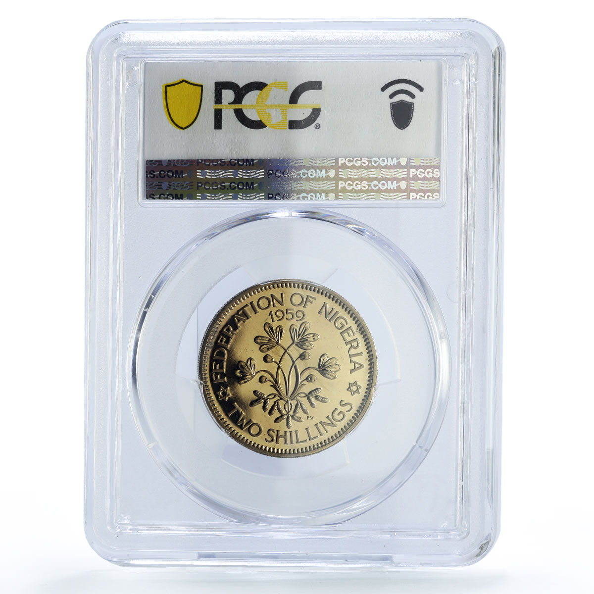 Nigeria 2 shillings Federation Coinage Queen Elizabeth PR64 PCGS CuNi coin 1959