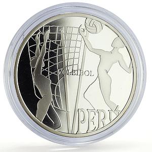 Peru 1 sol Ibero-American Countries Olympics Volleyball proof silver coin 2007