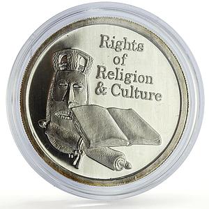 Zambia 500 kwacha Human Rights Religion Culture Politics proof silver coiin 1994