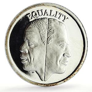 Zambia 500 kwacha Human Rights Equality Politics proof silver coin 1994