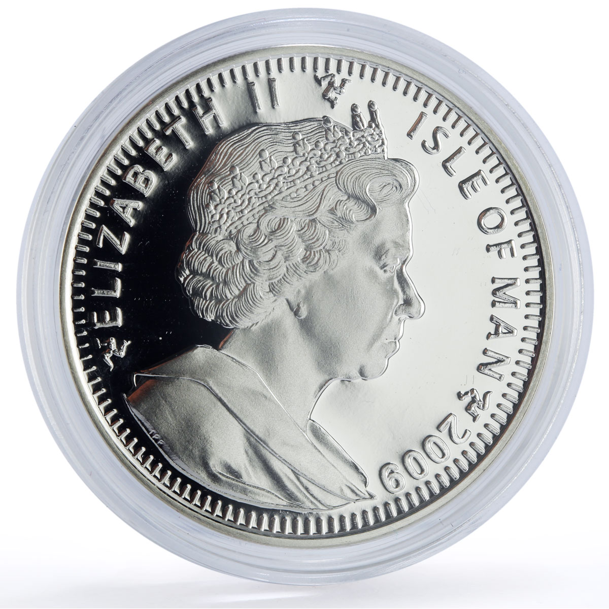Isle of Man 1 crown London Summer Olympic Games Swimming proof silver coin 2009