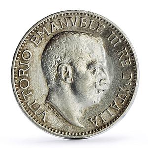 Somalia Italy 1/4 rupee King Emmanuel III Coinage KM-4 silver coin 1910