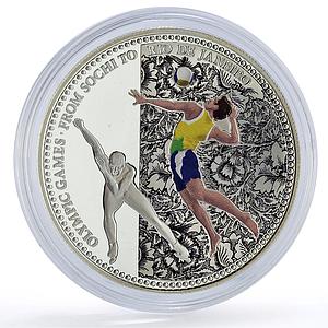 Samoa 5 tala Rio Sochi Olympic Games Volleyball Colored proof silver coin 2014