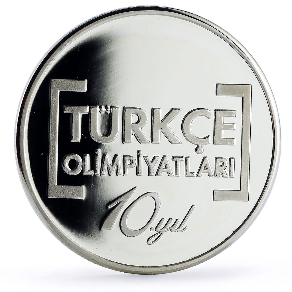 Turkey 50 lira Turkish Olympics 100th Anniversary Tree proof silver coin 2012